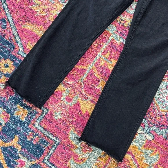 MOTHER | Women's Black The Pixie Dazzler Ankle Fray Jeans in not guilty, size 25 - Picture 6 of 16